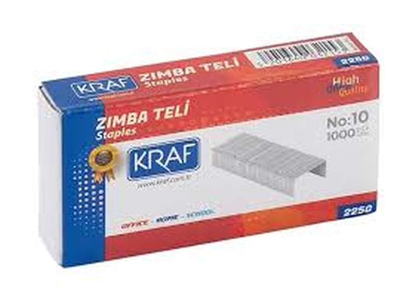 Kraf 255G Sarı Zımba Teli 24/6 1000 Adet