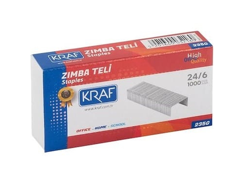 KRAF ZIMBA TELİ 24/6 BEYAZ 1000 Lİ 235G