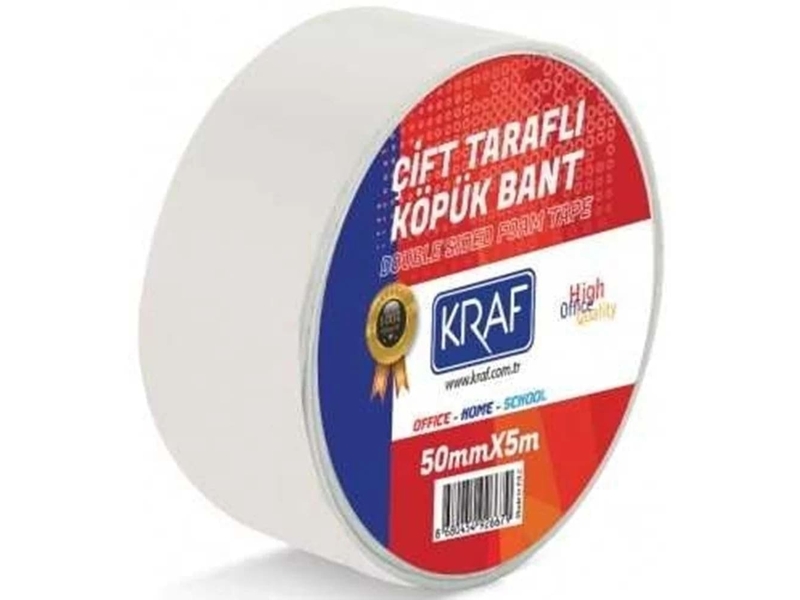 Kraf 5050G Çift Taraflı Köpük Bant 50Mmx5M