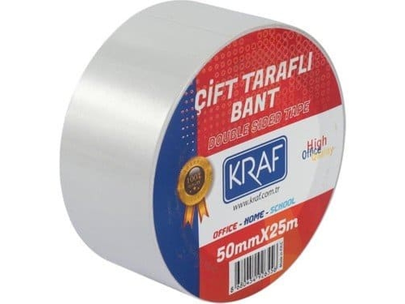 Kraf 2550G Çift Taraflı Bant 50Mmx25M
