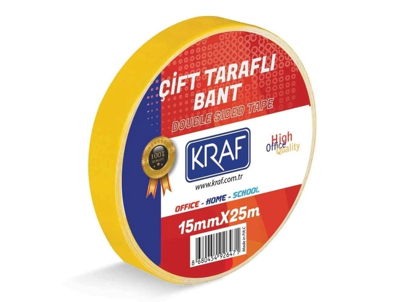 Kraf 2515G Çift Taraflı Bant 15Mmx25M