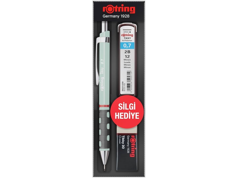 Rotring Tikky Min Silgi 3Lü Okul Seti 0.7 A. Mavi