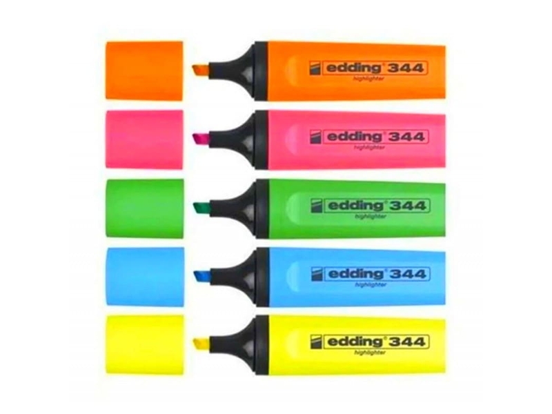 Edding 344 Fosforlu Kalem Karışık 5Li Paket