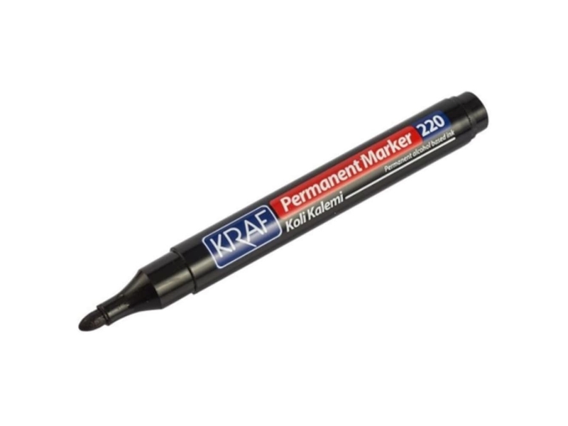 Kraf 220 Yuvarlak Uçlu Per Marker Kal. Siyah