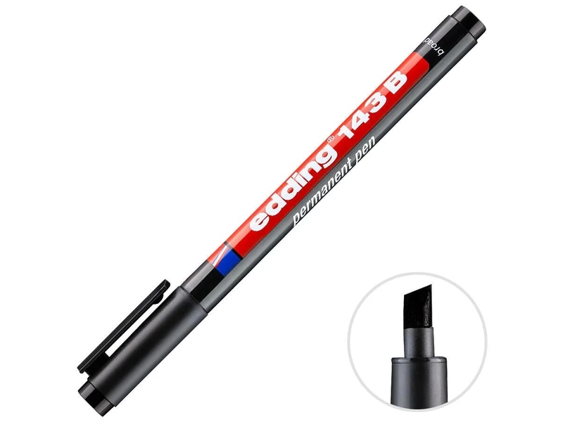 Edding 143B Asetat Kalemi 1-3Mm Siyah