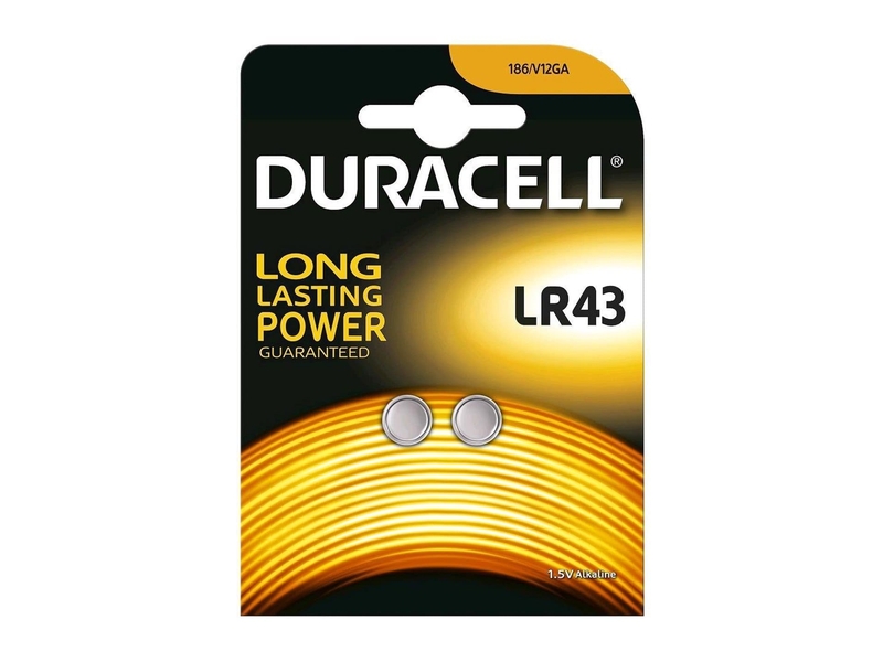Duracell Alkalin Lr43 Düğme Pil 1,5V 2Li Paket