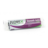 Florex  513 Ekonomik Çöp Poşeti Jumbo Boy 80  x  110 cm 10 Adet  x  20 Rulo - Siyah