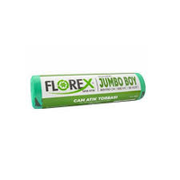 Florex  833 Cam Atık Çöp Poşeti Jumbo Boy 80  x  110 cm 10 Adet  x  10 Rulo Yeşil