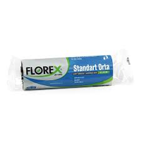 Florex  525 Standart Çöp Poşeti Orta Boy 55 x 60 cm 20 Adet  x  50 Rulo