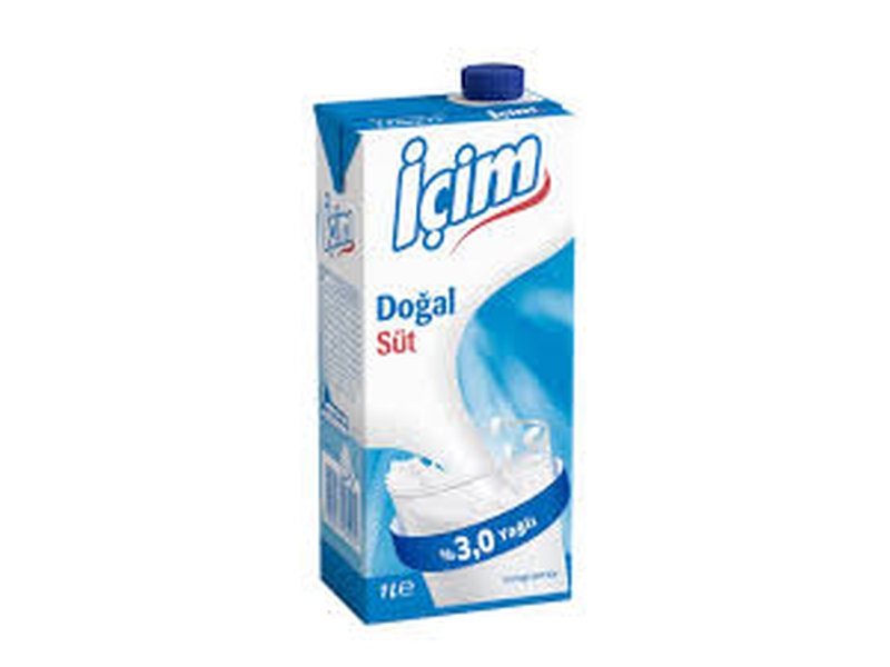 İçim Yağlı Süt Kutu 1 Lt X 12 Adet
