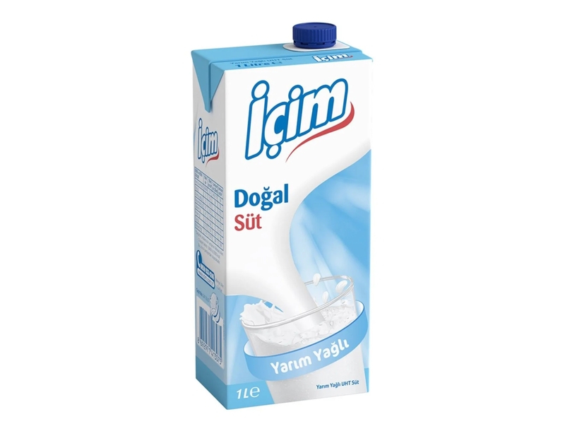 İçim Süt Yarım Yağlı 1000 Ml X 12 Adet