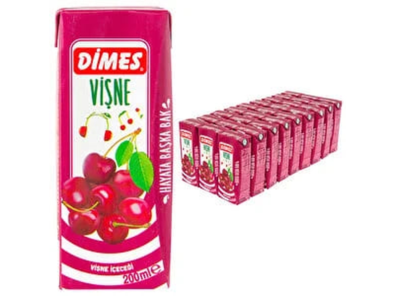 Dimes 200 Ml 27'Li Paket Vişne Meyve Suyu