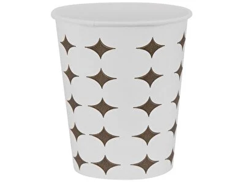 Karton Bardak Yıldız Desenli 7 Oz 50'Li Paket 3,8 GR