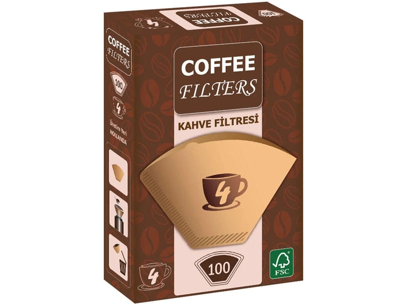 Coffee Filters Filtre Kahve Kağıdı 4 Numara 100'Lü