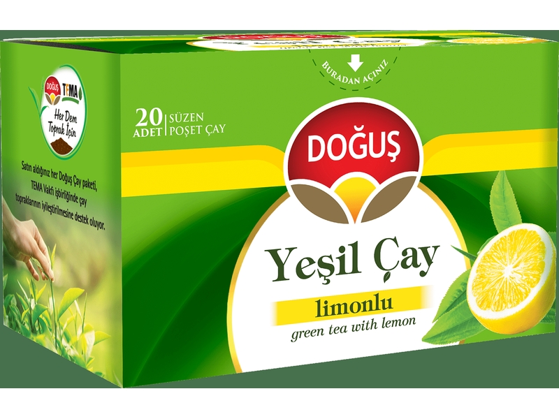 Doğuş Yeşilçay Limonlu Bitki Çayı 20 Adet