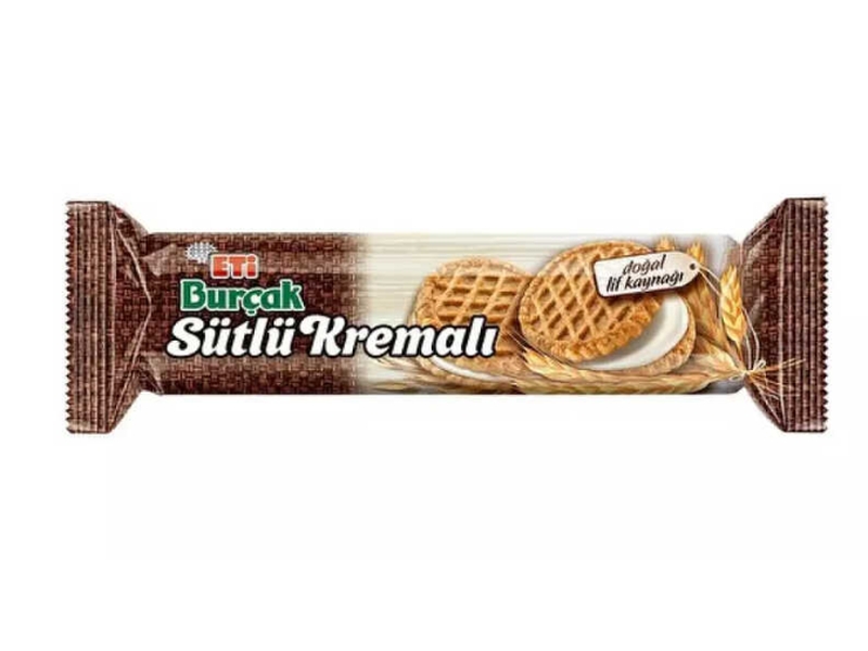 Eti Burçak Sütlü Kremalı Yulaflı Bisküvi 100gr 12li
