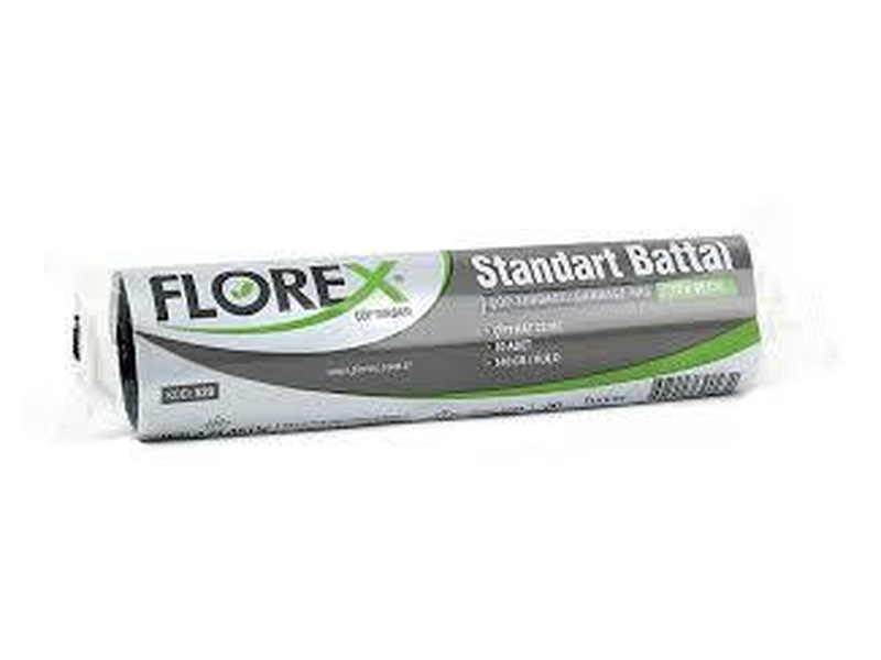 Florex 520 Ekonomik Çöp Poşeti Battal Boy 72 x 95 10 Adet x 24 Rulo Siyah