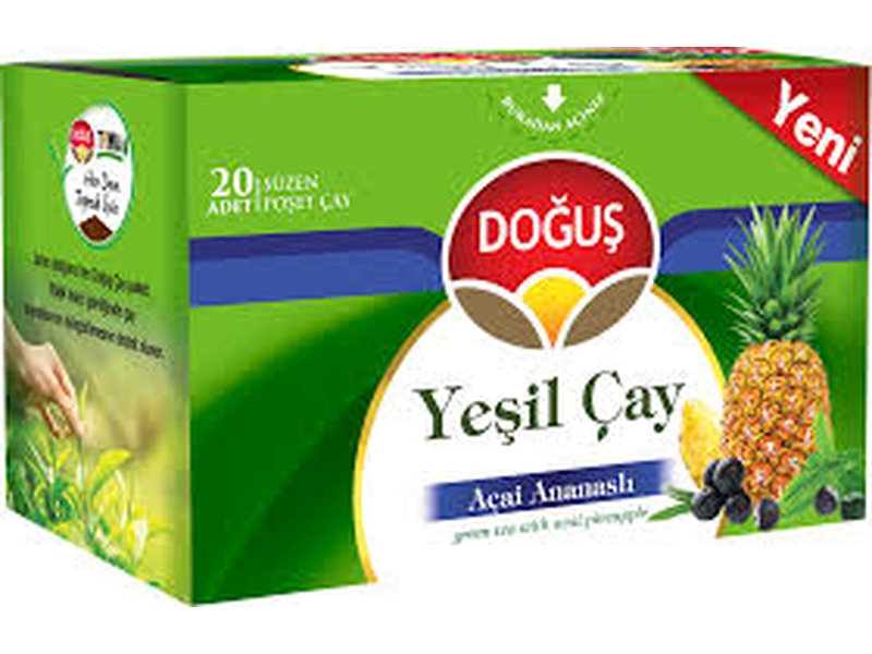 Doğuş Yeşilçay Acai Ananaslı Bitki Çayı 20 Adet