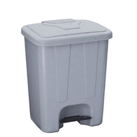 Çöp Kovası Köşeli Pedallı 65 lt GRİ 4260